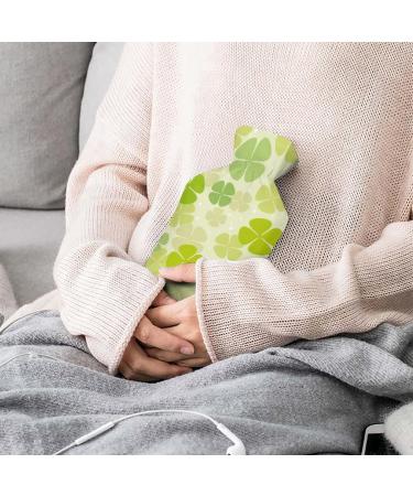 Clover Green Hot Water Bottle with Plush Cover - Comforting Bed Warmer for Adults & Kids | 26.5x15.3cm - International Shipping Available - Buy Online on GoSupps.com