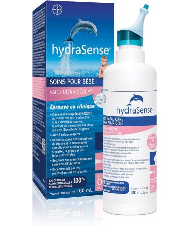 HydraSense Ultra-Gentle Mist Nasal Spray Baby Nasal Care & Gentle Mist Nasal Spray Daily Nasal Care 100% Natural Source Seawater Preservative-Free 100 mL - Buy Online on GoSupps.com