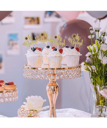 24 PCS Sunflower Oh Baby Cupcake Topper Glitter Baby Shower Cupcake Picks Perfect for Baby Shower Gender Reveal Party Cake Decorations Supplies - Buy Online on GoSupps.com