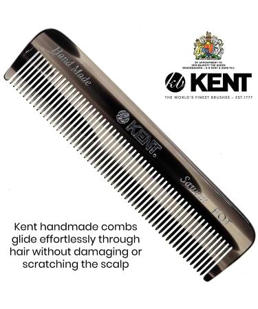 Kent Handmade Pocket Comb - Fine Tooth Hair Straightener for Men, Women, and Kids - Ideal for Grooming Hair, Beard, Mustache - Saw Cut, Hand Polished - Made in England - 1 Pack (B-Graphite) - Buy Online on GoSupps.com