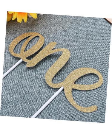 Vaguelly Christmas Decor 2pcs Funny First Birthday Home Ornament Glitter Decor Picks 1st Birthday Gold One Dessert Topper Marriage First Anniversary Paper Cups Plug in Cake Baby Cupcake Goldenx2pcs mediumx2pcs - Buy Online on GoSupps.com