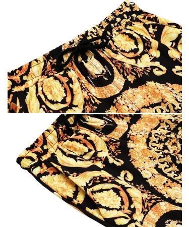Daupanzees Men's Luxury Hawaiian Shirt Suit - Gold, X-Large - Buy Online on GoSupps.com