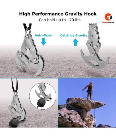 YUNWEI Stainless Steel Gravity Grappling Hook - Multi-Functional Outdoor Survival Tool - Buy Online on GoSupps.com