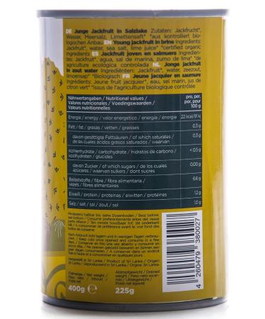 Buy Jacky F. Organic Young Jackfruit in Brine - 3 x 400g Cans | Premium Vegan Meat Substitute | International Shipping - Buy Online on GoSupps.com
