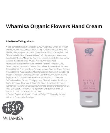 Whamisa Organic Flowers Hand Cream | Multi-Award-Winning Korean Fermented Moisturizer | Nourishing Anti-Aging K-Beauty 30ml - Buy Online on GoSupps.com