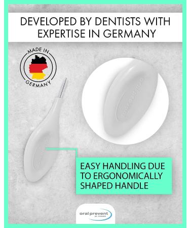 Oral Prevent 24pc Interdental Brushes - Tooth Cleaning for Interdental Spaces - Tartar/Caries Prevention (0.45mm White) - Buy Online on GoSupps.com