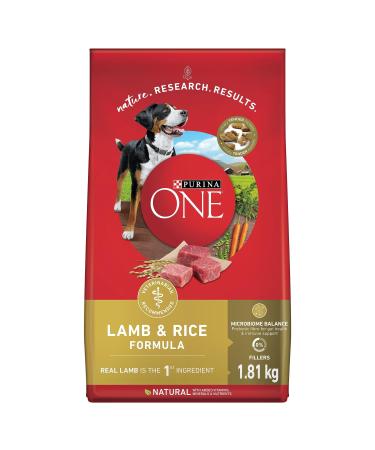 Purina ONE Dry Dog Food Lamb & Rice - 1.81 kg Bag 1.81 kg (Pack of 1) Dry Dog Food