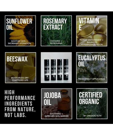 Organic Peppermint Lip Balm for Men - Natural Chapstick, Mint Flavor | Men's Lip Therapy - Buy Online on GoSupps.com