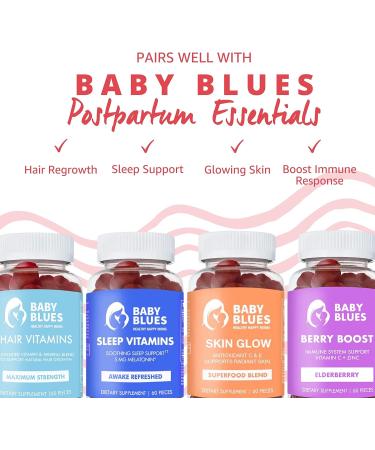 Baby Blues Apple Cider Vinegar Gummies - Vegan, Non-GMO, Gluten-Free Supplement with Vitamin B-6 & B12 - 60 Pieces - Buy Online on GoSupps.com