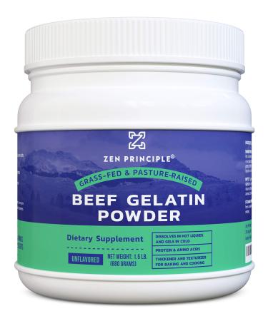 Grass-Fed Gelatin Powder, 1.5 lb. Custom Anti-Aging Protein for Healthy Hair, Skin, Joints & Nails. Paleo and Keto Friendly Cooking and Baking. Type 1 and 3 Collagen. GMO and Gluten Free. Unflavored. 1.5 Pound (Pack of 1)