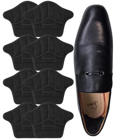 Heel Pads for Shoes Make Shoes Fit That are Too Big Heel Grips Inserts Protectors for Women Loose Shoes Self-Adhesive Filler Improved Shoe Fit and Comfort(4 Pairs L Black) 4Pairs L