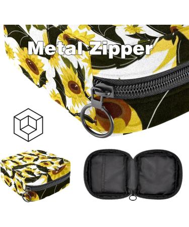 MUOOUM Sunflower Bats Sanitary Napkin Storage Bag - Portable Period Pouch for Women and Teen Girls - Multi-colored - Buy Online on GoSupps.com