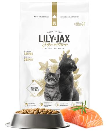 Dry Cat Food 1.6 kg - Salmon Recipe - No Corn or Soy - Protein Rich - Kitten Food - Adult Cat Food by Lily & Jax Salmon 1.6 kg (Pack of 1)