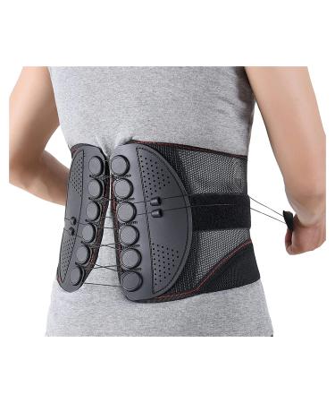 Unlou lumbar belt belts for men/women breathable mesh with lumbar pad roll adjustable waist back belt belt belt waist bandage posture correction (size: X-Large) almost
