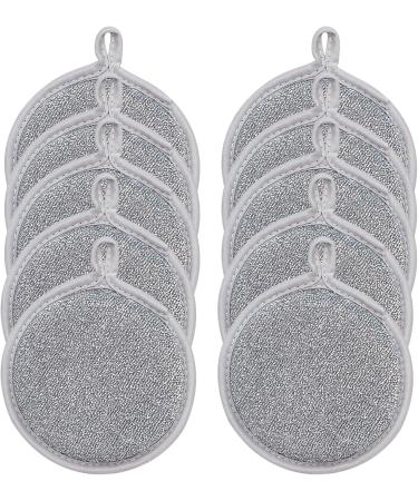 Reusable Kitchen Sponges Wire Dishwashing Rag Soft and Wire Scouring Pad Kitchen Scrubbers 10pcs - Buy Online on GoSupps.com