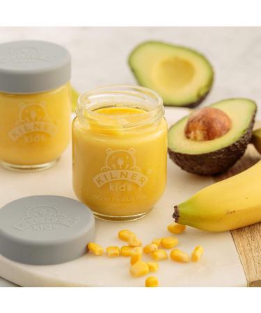 Kilner Kids Set of 6 190ml Glass Jars in Grey and Purple - Cute and Practical Storage Solution for Children - Buy Online on GoSupps.com