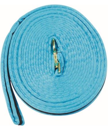 Kincade Brights Two Tone Padded Lunging Rein - Aqua/Black - 26' | Quality Training Equipment - Buy Online on GoSupps.com