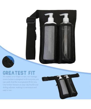 Buy Double Bag Massage Cream Lotion Holder Waist Belt - Black | Ideal for Massage Oils - International Shipping Available - Buy Online on GoSupps.com