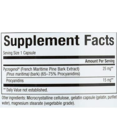 Natural Factors Pycnogenol 25mg 60 Capsules - Premium Antioxidant Supplement - Buy Online on GoSupps.com
