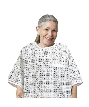 Classy Pal Hospital Gown with Front Snaps - Unisex Cotton Blend Patient Gown for Medical Needs - XXL Size - Buy Online on GoSupps.com
