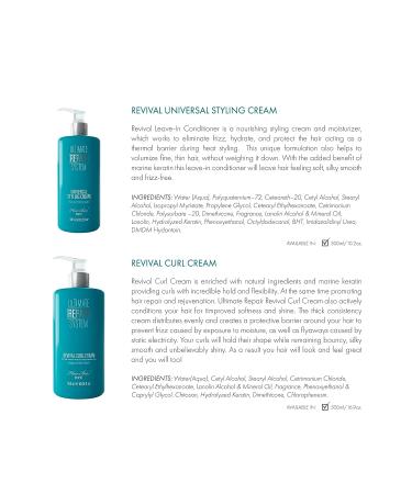 Hair Bar NYC Ultimate Hair Repair System Revival Hair Mask - Marine Keratin & Biotin Infused 10.2oz - Buy Online on GoSupps.com