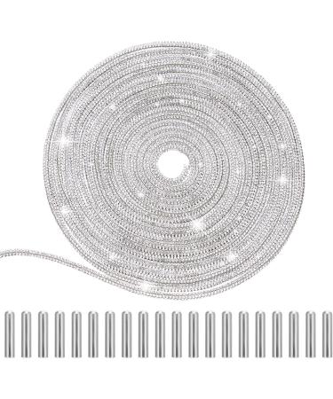 Milist Crystal Strass Kordelschneider - Glitter Rope Replacement Laces for Sneakers & Hoodies (5m + 20 Metal Heads) - International Shipping Available - Buy Online on GoSupps.com