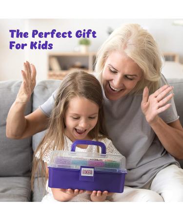 Loopa Rubber Bands Kit - 10,000+ Colorful Bands Refill Set for Kids | DIY Loom Bracelets Making with Beads & Accessories - Box Case Included - Buy Online on GoSupps.com