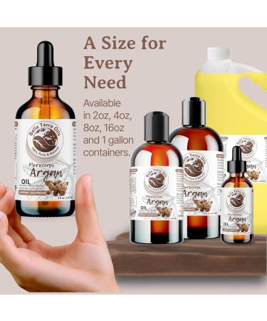 Bella Terra Argan Oil 2oz - Best Hair Oil for Frizzy Hair & Radiant Skin Packed with Vitamin E & Omega Fats - Nature's Serum (Pack of 1 - Buy Online on GoSupps.com