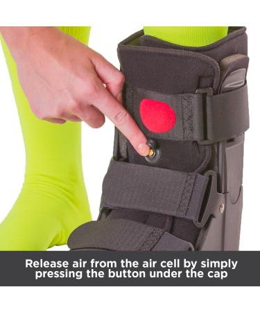 BraceAbility Short Air Ankle Walker Boot - Small | Medical-Grade Orthopedic Foot Cast Brace for Sprained Ankle, Broken Foot, Toe Injury, Stress Fracture - Post Surgery Support for Achilles Tendonitis | Pack of 1 - Buy Online on GoSupps.com