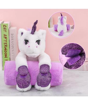 Latocos Unicorn Gifts for Girls Age 3-8: Plush Unicorn Stuffed Animal Blanket Bag - Perfect Kids Birthday or Christmas Present for Toddlers 3-8 Years Old - Buy Online on GoSupps.com