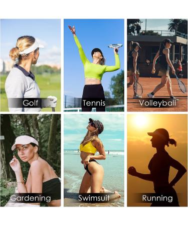 Unisex UV Protection Sports Sun Visor Hat | Cotton Cap One Size Black - Buy Online on GoSupps.com