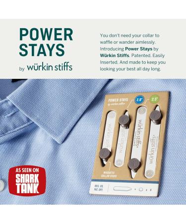 Wurkin Stiffs Magnetic Collar Stays - 2 Pairs (2 & 2.5) with Storage Pouch | TSA Friendly International Shipping - Buy Online on GoSupps.com