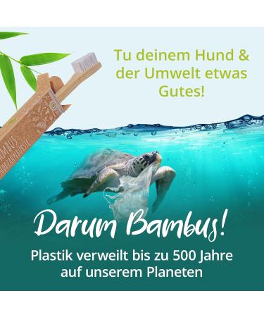 Bamboo Toothbrush for Dogs & Cats | 100% BPA-Free Dental Care | Removes Tartar & Bad Breath | Eco-Friendly 1 Pack - Buy Online on GoSupps.com