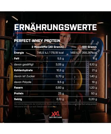 Buy XXL Nutrition Perfect Whey Protein Powder - 100% Pure 78.5% Protein EAA & BCAA - Cappuccino Flavor 750g - International Shipping Available - Buy Online on GoSupps.com