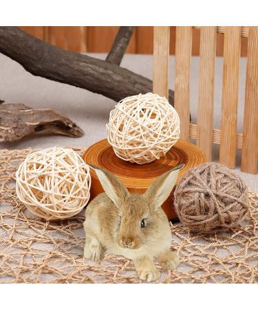 RABBITP 9 Pcs Chew Toys for Bunny, Hamster & Guinea Pig - Natural Grass Willow Balls for Treats and Teeth | Pet Supplies - Buy Online on GoSupps.com