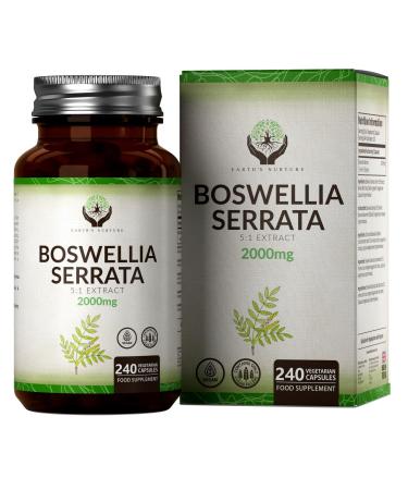 EN Boswellia Serrata Capsules | 240 Capsules - High Strength Boswellia Serrata | 2000mg (5:1 Extract) Boswellia per Serving | Non-GMO Gluten & Allergen Free | Manufactured in The UK 240 count (Pack of 1)