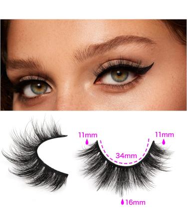 14 Pairs Wispy Lashes Fluffy Eye Lashes Natural Look 5D Volume 16mm Fake Eyelashes Pack by TNFVLONEINS B01 - Buy Online on GoSupps.com