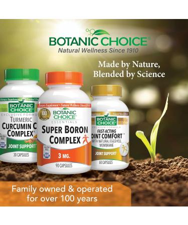Botanic Choice Super Boron Complex (3mg) - Promotes Bone & Prostate Health by Metabolizing Calcium & Magnesium - 3 Forms of Boron for Men & Women - 2 Pack 90 Count (Pack of 2) - Buy Online on GoSupps.com