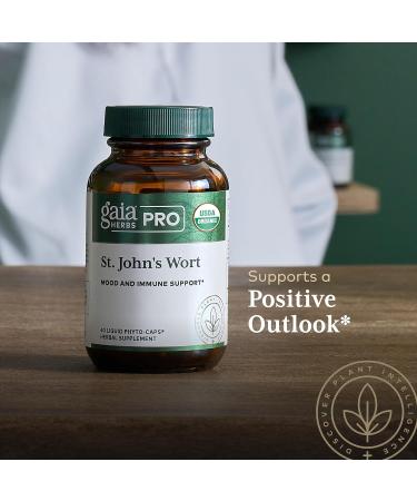 Gaia Herbs Pro St. John's Wort - Healthy Immune System Support Supplement - Health Supplement with Organic St John's Wort - 60 Liquid Phyto-Caps (30 Servings) - Buy Online on GoSupps.com