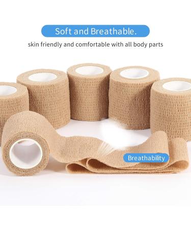 Ivy Medical Care 6Pcs Self Adhesive Bandage Wrap Rolls 5 Yards Cohesive Bandage for Strains & Compression - Buy Online on GoSupps.com