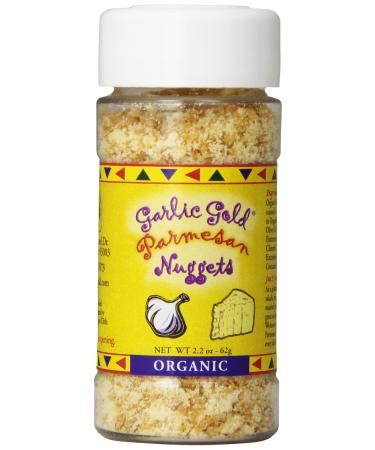 arlic Gold Organic Nuggets, Roasted Garlic Seasoning bits with Parmesan Cheese, MSG Free, 2.2-Oz Shaker Jar 2.2 Ounce (Pack of 1)