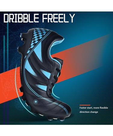 Buy Littleplum Kids Football Boots - Outdoor Athletic Soccer Shoes in Black/Blue (EU 36) | Top Quality & International Shipping - Buy Online on GoSupps.com