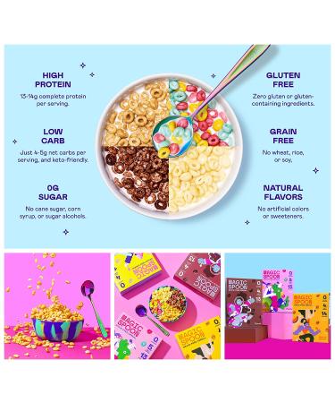 Magic Spoon Variety 4-Pack - Keto, Gluten Free, Sugar Free Cereal | High Protein, Non-GMO, Zero Sugar, Low Carb Breakfast Snacks - Buy Online on GoSupps.com