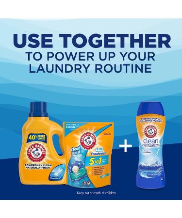 Arm & Hammer Clean Burst Laundry Detergent - 105 Loads, 105 fl oz - Buy Online on GoSupps.com