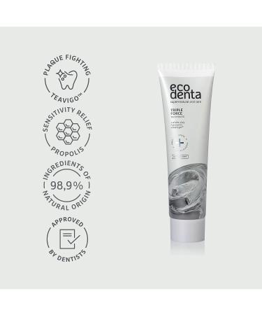 ECODENTA Triple Effect Toothpaste 100ml - Fluoride-Free with White Clay Propolis & Teavigo - Natural Oral Care for Healthy Teeth - Buy Online on GoSupps.com