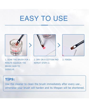 Nail Brush Cleaner for Acrylic Nails - 2.5 fl oz | Quick & Easy Cleaning for Nail Art | Ideal for Salons & Home Use - Buy Online on GoSupps.com