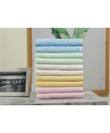 Fade-Resistant 100% Bamboo Fiber Fingertip Towels - Super Soft & Absorbent - 8 Face Cloths (10x10) - Set of 8 Washcloths - Multi-Purpose - Buy Online on GoSupps.com