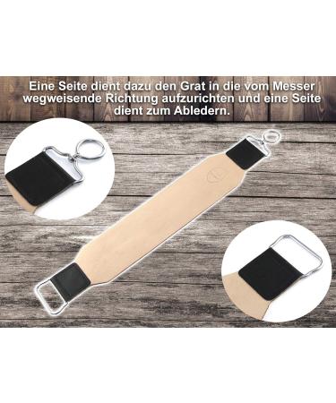 Premium Men's Gift Set: Wooden Handle Razor & Extra Wide Leather Strop - 2-Piece Grooming Kit for International Shipping - Buy Online on GoSupps.com