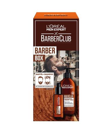 L'Or al Men Expert beard care set for men gift set with bare shampoo and beard oil gift for men with cedar wood oil barber club 1 x 200 ml 1 x 30 ml new set - Buy Online on GoSupps.com