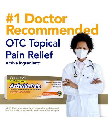GoodSense Arthritis Pain Relieving Gel 1% Diclofenac Sodium Topical Gel - 3.53 oz - Buy Online on GoSupps.com